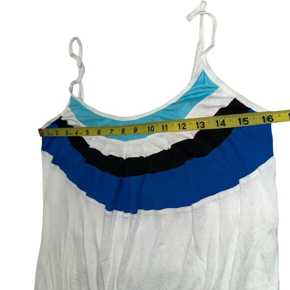 New York & Company Women's Top Colorblock Spaghetti Striped Multicolor Sz M - Picture 4 of 7